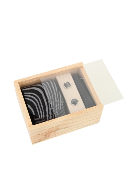 

Alvaro Castagnino Men Black & Grey Accessory Gift Set