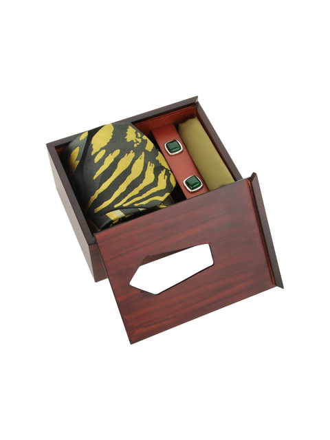 

Alvaro Castagnino Men Black & Yellow Accessory Gift Set