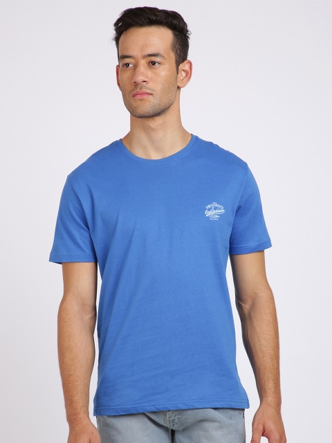 

BLACK RADIO Men Blue Slim Fit Cotton T-shirt