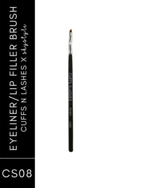 

CUFFS N LASHES X Shystyle Eyeliner Lip Filler Makeup Brush - CS08 Black