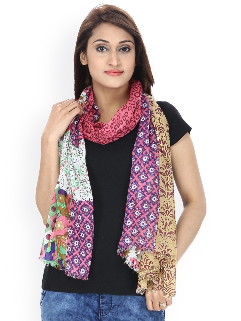 

Anekaant Multicoloured Floral Print Stole, Multi