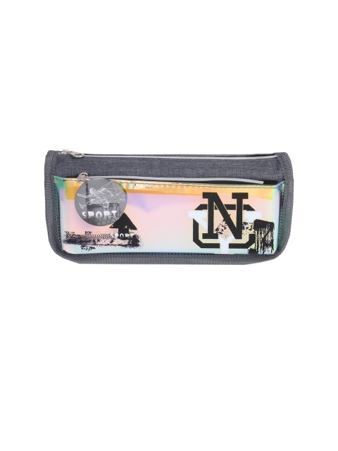 

Instabuyz Kids Grey Embellished Zipper Pencil Pouch