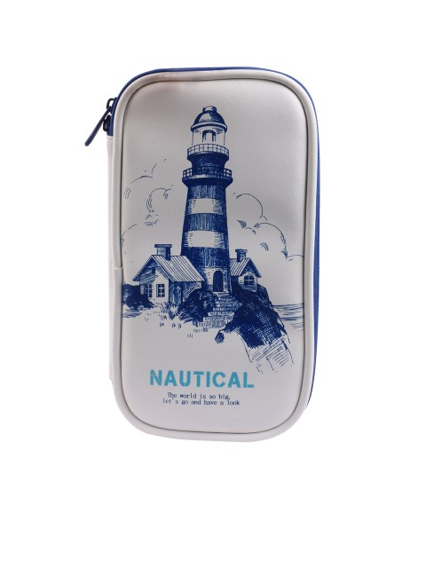 

Instabuyz Kids White Printed Zipper Pencil Pouch