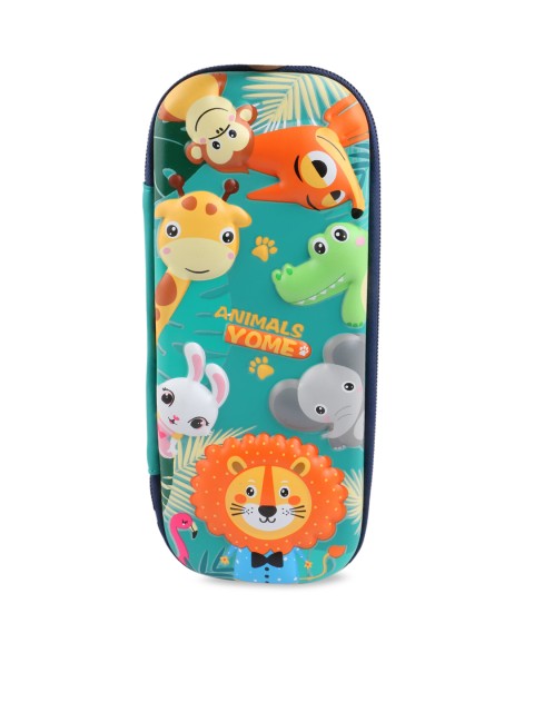 

Instabuyz Unisex Kids Green Printed Pen Pencil Case Stationery