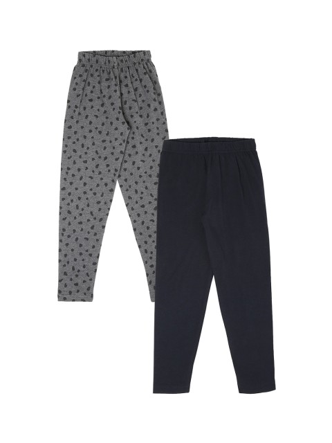 

RAINE AND JAINE Girls Pack Of 2 Leggings, Grey