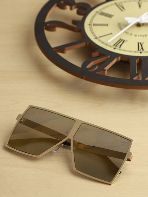 

Bellofox Unisex Brown Lens & Gold-Toned Oversized Sunglasses - BS1753-0422
