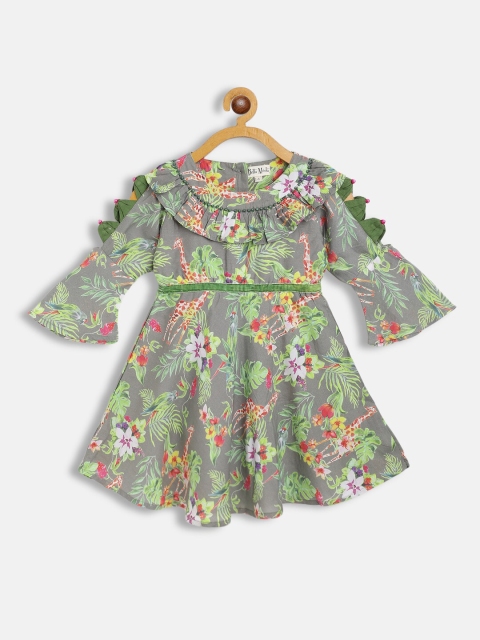 

Bella Moda Girls Grey Floral Dress