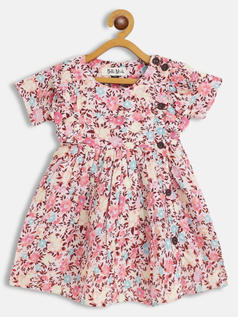 

Bella Moda Peach-Coloured Floral Dress