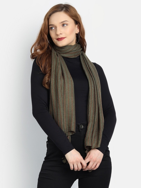 

Wicked Stitch Women Green Scarf