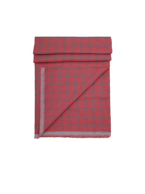 

Linen Club Men Red & Blue Striped Shirt Cotton Clothing Fabric