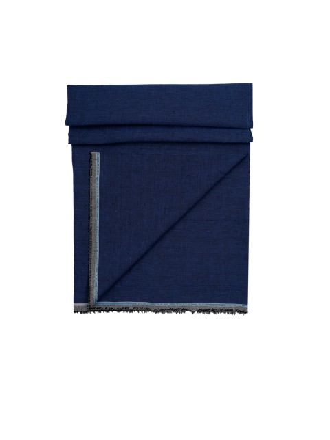 

Linen Club Men Blue Solid Linen Clothing Fabric