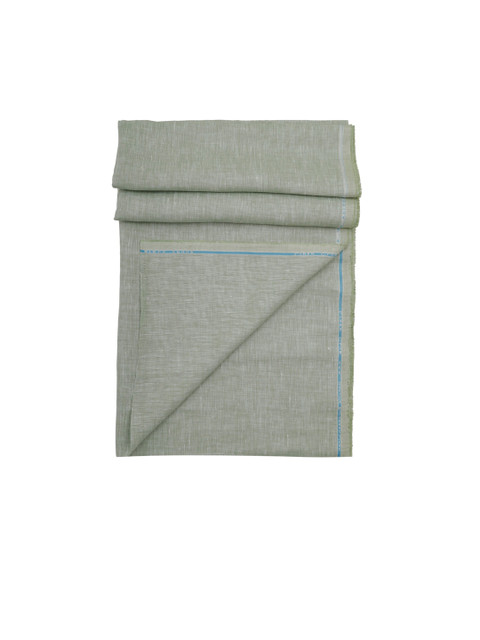 

Linen Club Men Green Solid Shirt Fabric