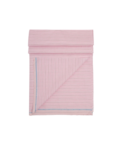 

Linen Club Men Pink Striped Linen Shirt Fabric