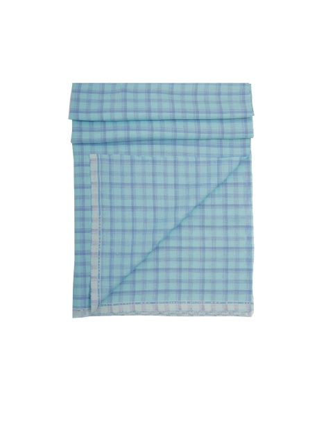 

Linen Club Men Blue Checked Linen Clothing Fabric