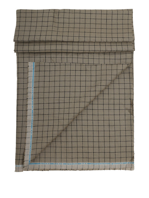 

Linen Club Men Black Check Shirt Fabric