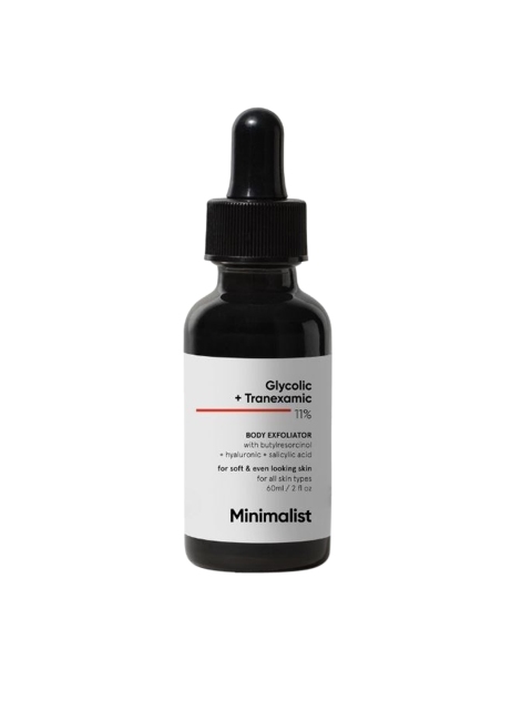 

Minimalist 11% Glycolic Acid & Tranexamic Acid Body Exfoliator - 60 ml, White