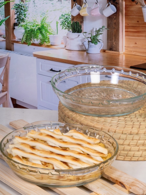 

Roxx Set Of 2 Transparent Glass Baking Round Dish