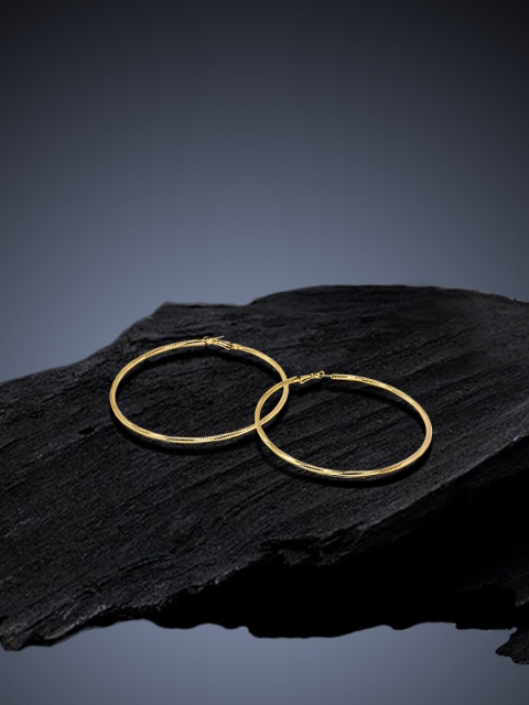 

LYKKEIN Gold-Toned Circular Hoop Earrings