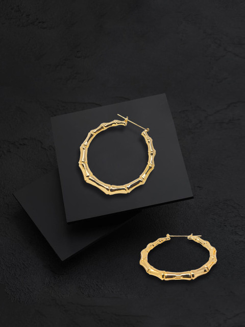 

LYKKEIN Gold-Toned Circular Hoop Earrings