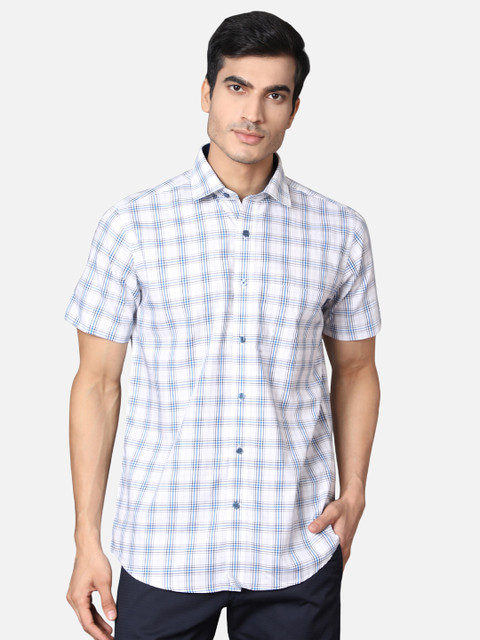 

Callino London Men Blue Gingham Checked Shirt
