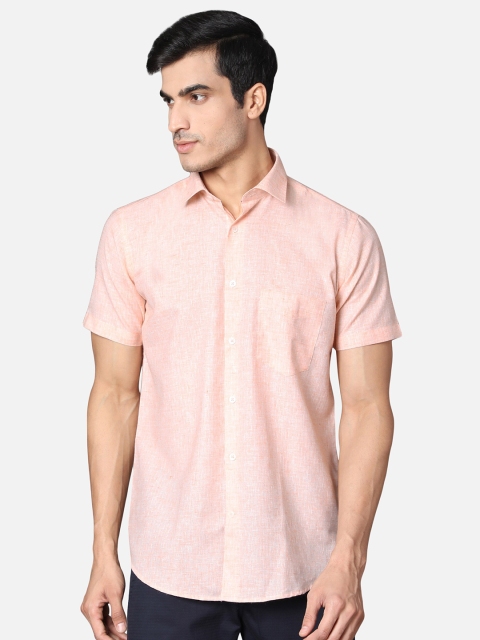 

Callino London Men Orange Floral Printed Cotton Formal Shirt
