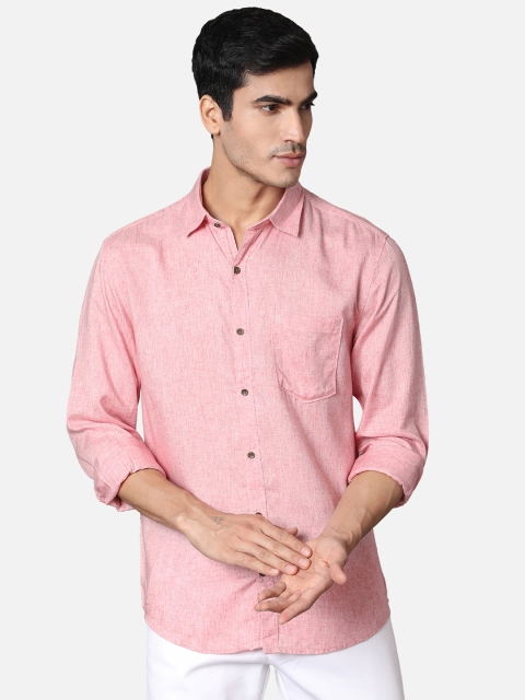 

Callino London Men Peach-Coloured Slim Fit Casual Shirt