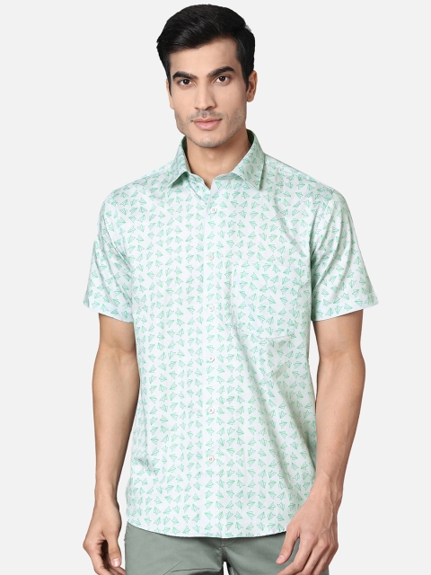 

Callino London Men Green Printed Formal Shirt