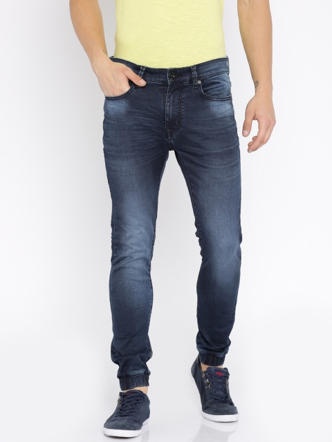 

Being Human Clothng Men Blue Jogger Fit Mid Rise Clean Look Jeans