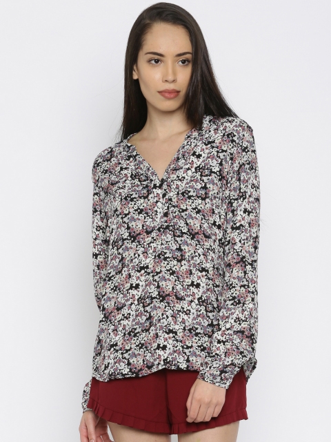 

ONLY Women Multicoloured Floral Print Shirt Style Top, Multi