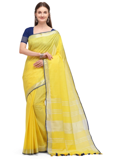 

Iris Yellow & Blue Zari Saree