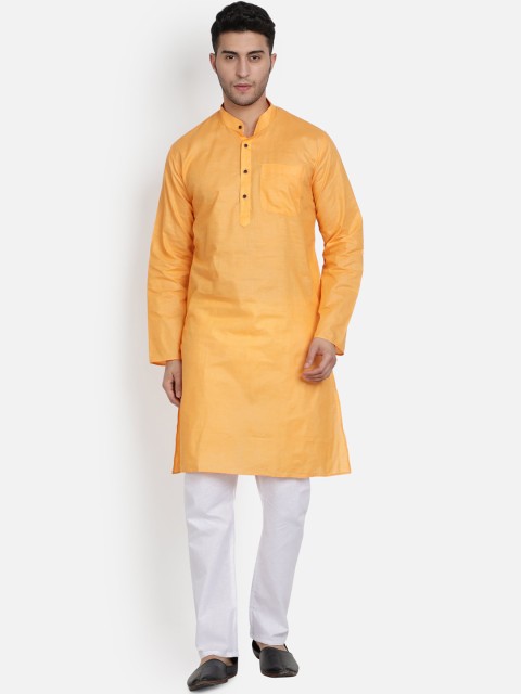 

Armaan Ethnic Men Orange Pure Cotton Kurta with Pyjamas