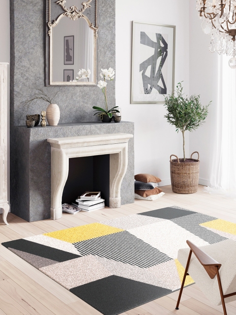 

OBSESSIONS Yellow Abstract Carpets