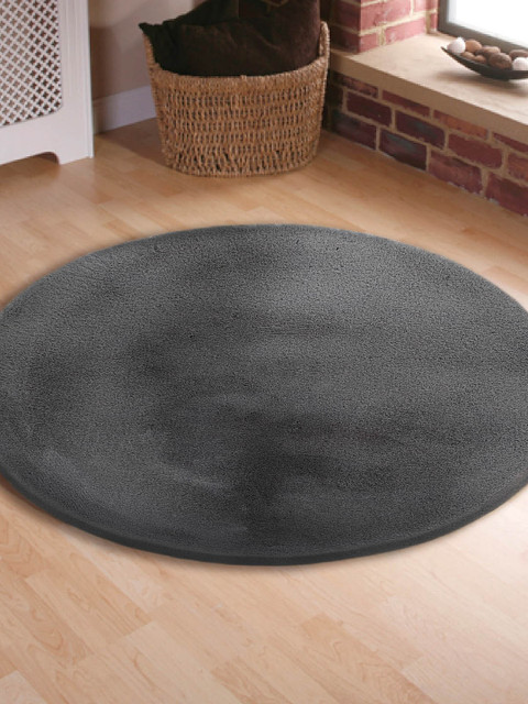 

OBSESSIONS Grey Solid Centerpiece Carpet