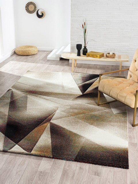 

OBSESSIONS Brown Polypropylene Abstract 120X170cm Carpet