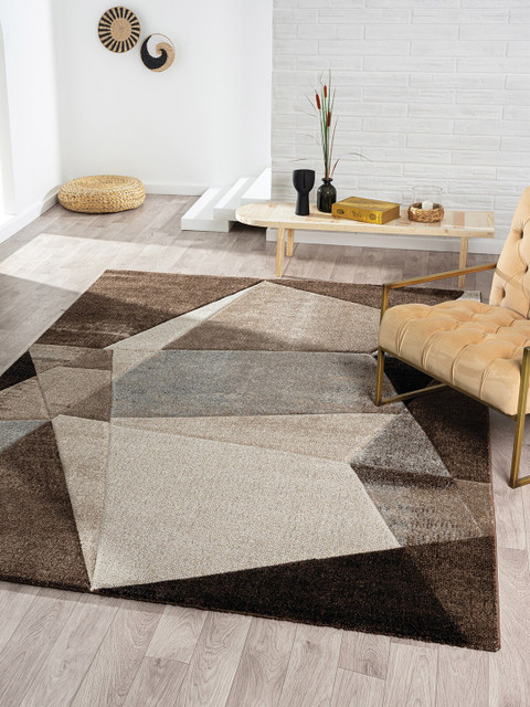 

OBSESSIONS Brown Abstract Anti-Static Carpet