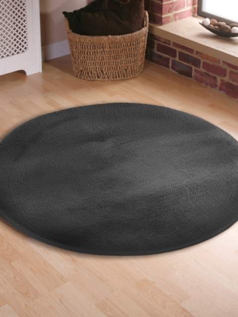

OBSESSIONS Grey Solid Circular Carpet