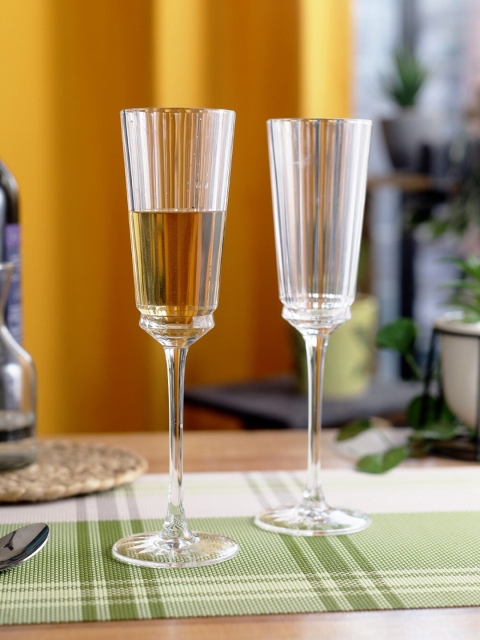 

Cristal DArques Set Of 2 Transparent Solid Macassar Flute 17Cl Wine Glass
