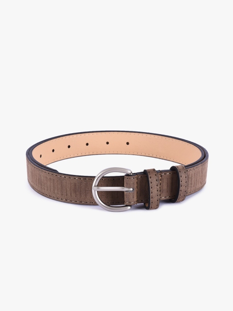 

BuckleUp Women Brown Textured Formal Belt