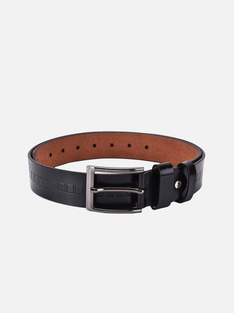 

BuckleUp Men Black Synthetic Leather Belt