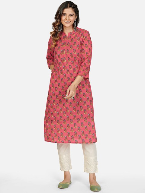 

KALINI Women Pink Ethnic Motifs Printed Kurta