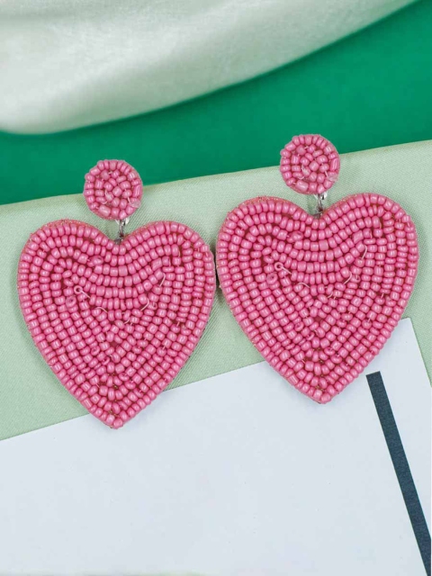 

Bellofox Pink Heart Shaped Drop Earrings