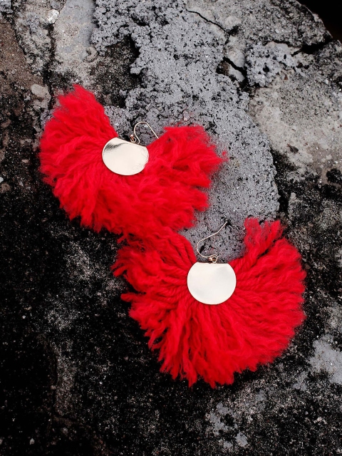 

Bellofox Red Contemporary Drop Earrings
