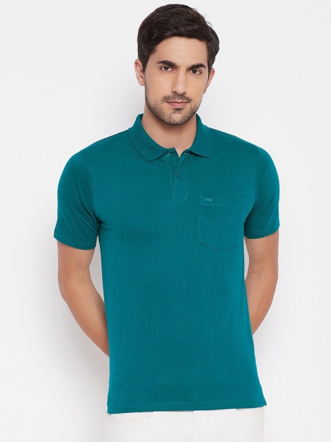 

NEVA Men Green Polo Collar T-shirt