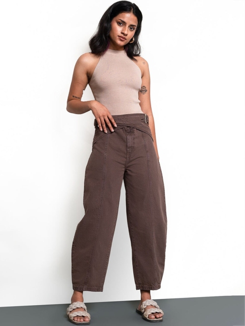 

FREAKINS Women Brown Tapered Fit Jeans