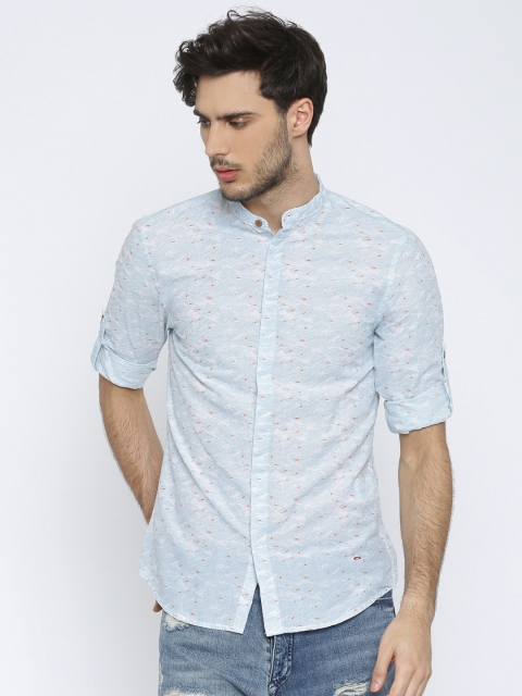 

Jack & Jones Men Blue Slim Fit Printed Casual Shirt