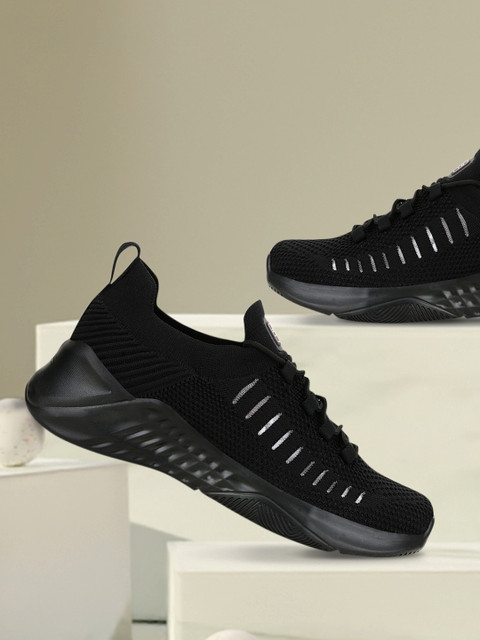 

Campus Women Black Mesh Walking Shoes
