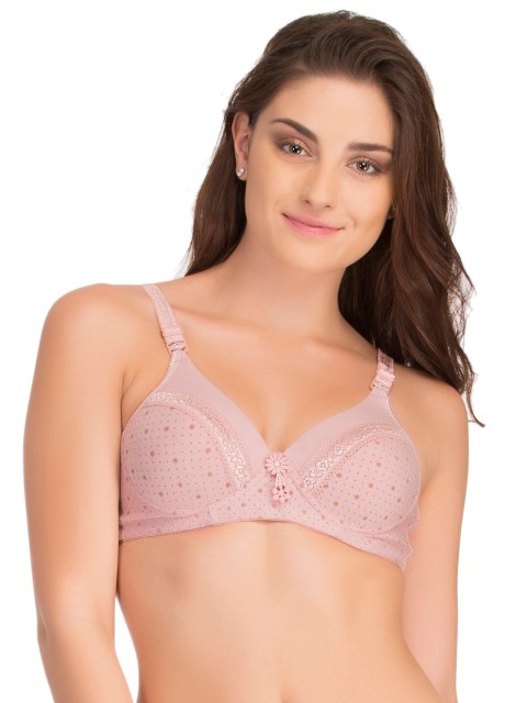 

Clovia Pink Printed Full-Coverage Bra BR0578P1438B
