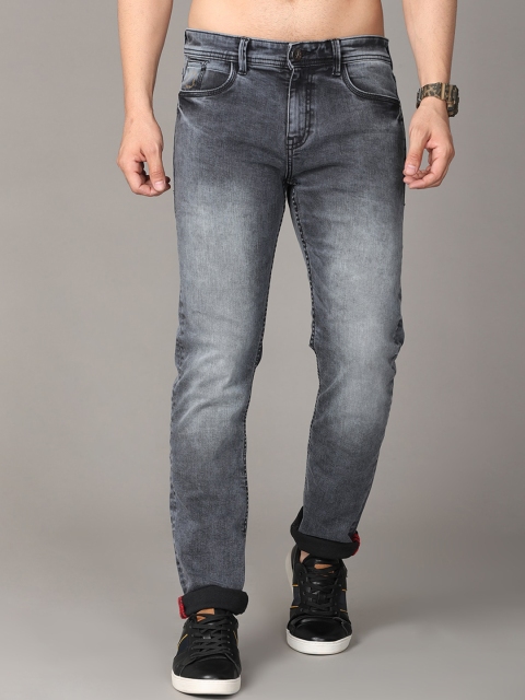 

Jean Cafe Men Grey Jean Slim Fit Clean look Heavy Fade Jeans