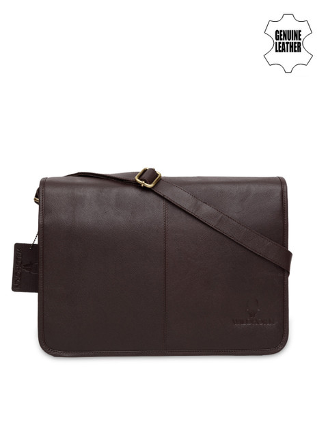 

WildHorn Men Brown Genuine Leather Messenger Bag