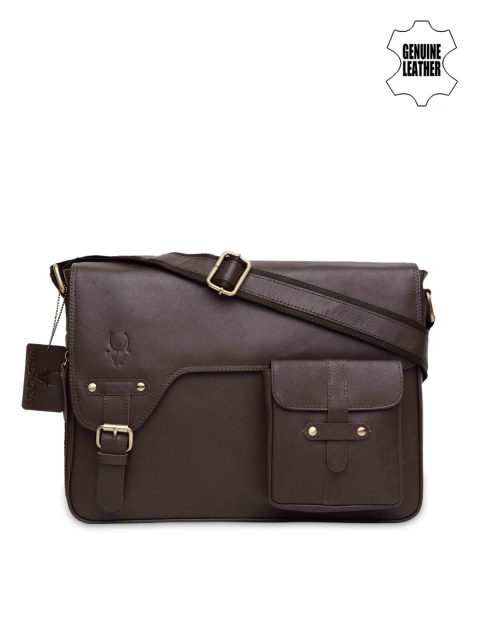 

WildHorn Men Brown Genuine Leather Messenger Bag